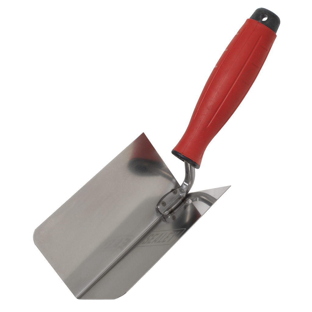 Stainless Steel Internal Corner Trowel with Rubber Handle 12