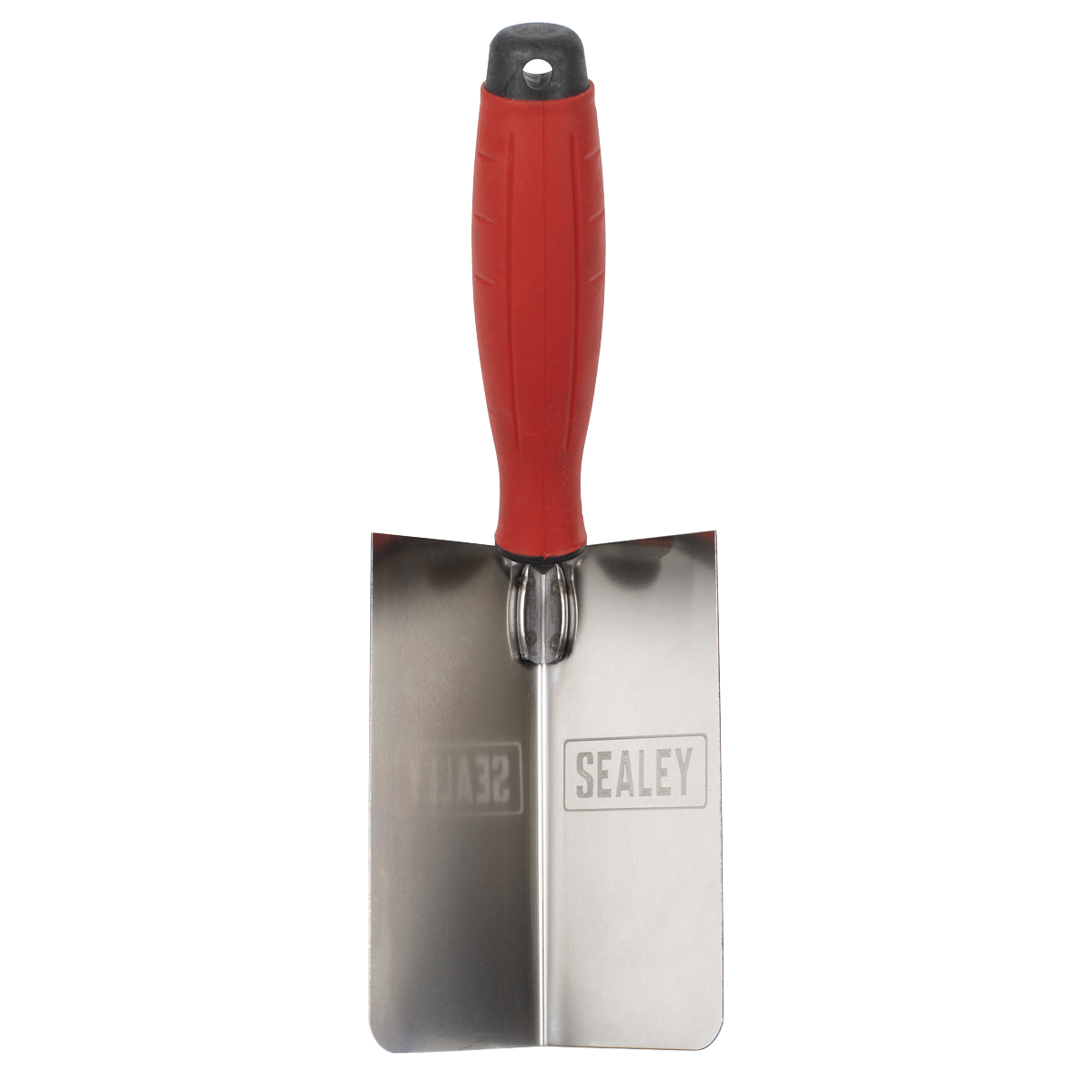 Stainless Steel Internal Corner Trowel with Rubber Handle 120 x 60mm