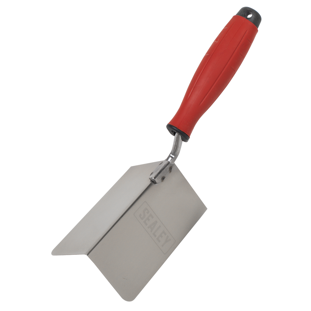 Stainless Steel External Corner Trowel with Rubber Handle 12