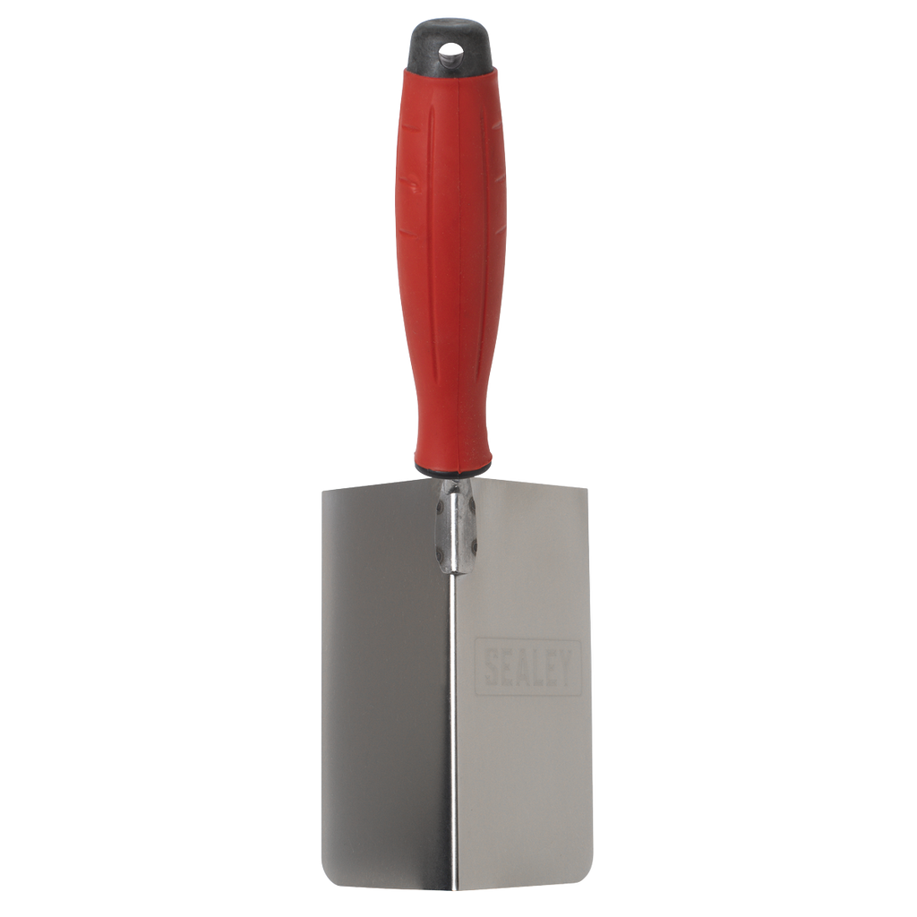 Stainless Steel External Corner Trowel with Rubber Handle 12