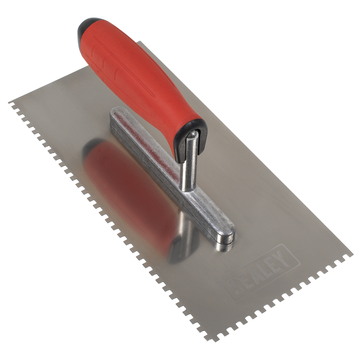 Stainless Steel 4mm Notched Trowel with Rubber Handle 270mm