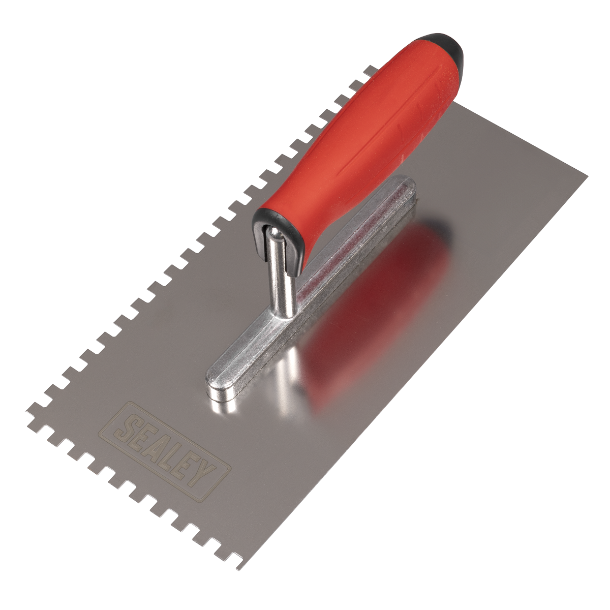 Stainless Steel 6mm Notched Trowel with Rubber Handle 270mm