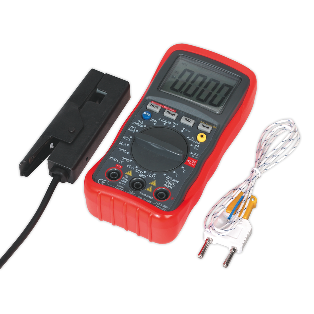 13-Function Digital Automotive Multimeter with Inductive Cou