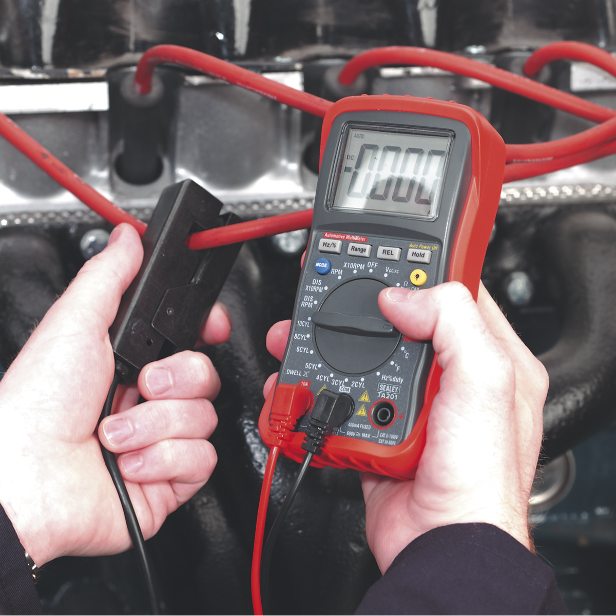 13-Function Digital Automotive Multimeter with Inductive Cou