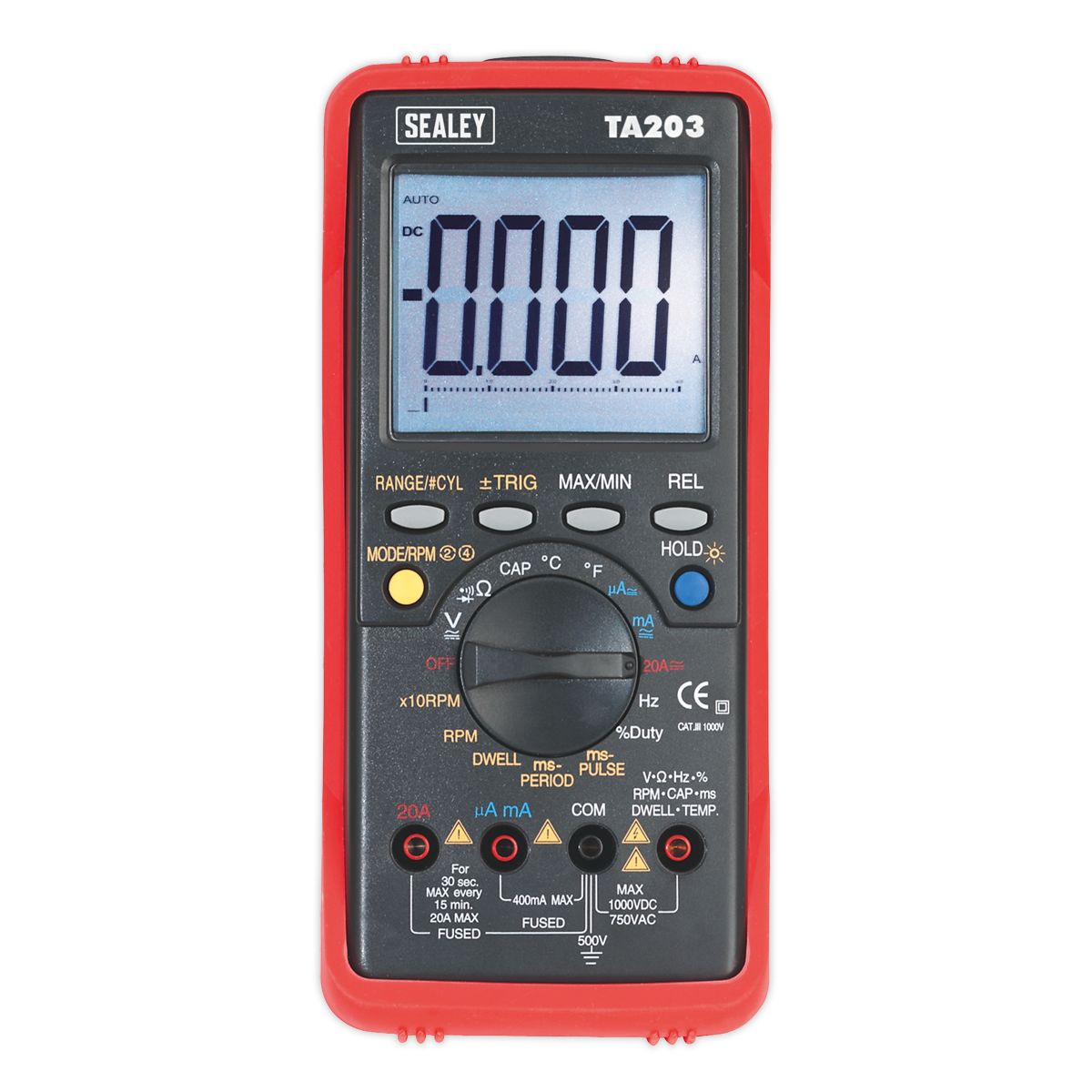 15-Function Digital Automotive Multimeter with Bar Graph/PC