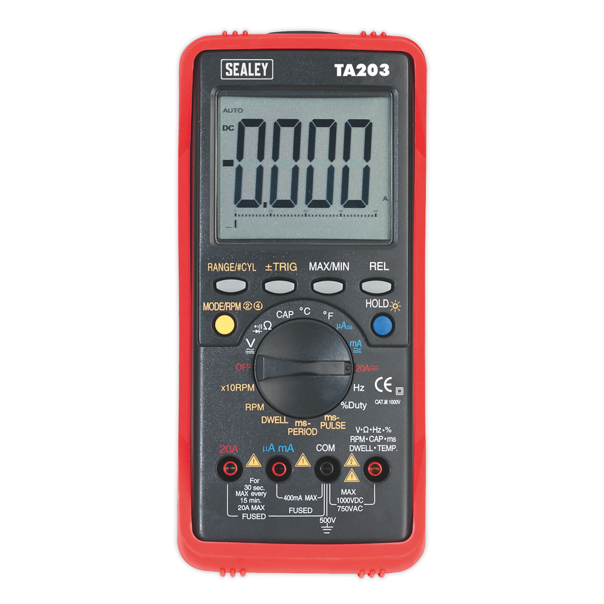 15-Function Digital Automotive Multimeter with Bar Graph/PC
