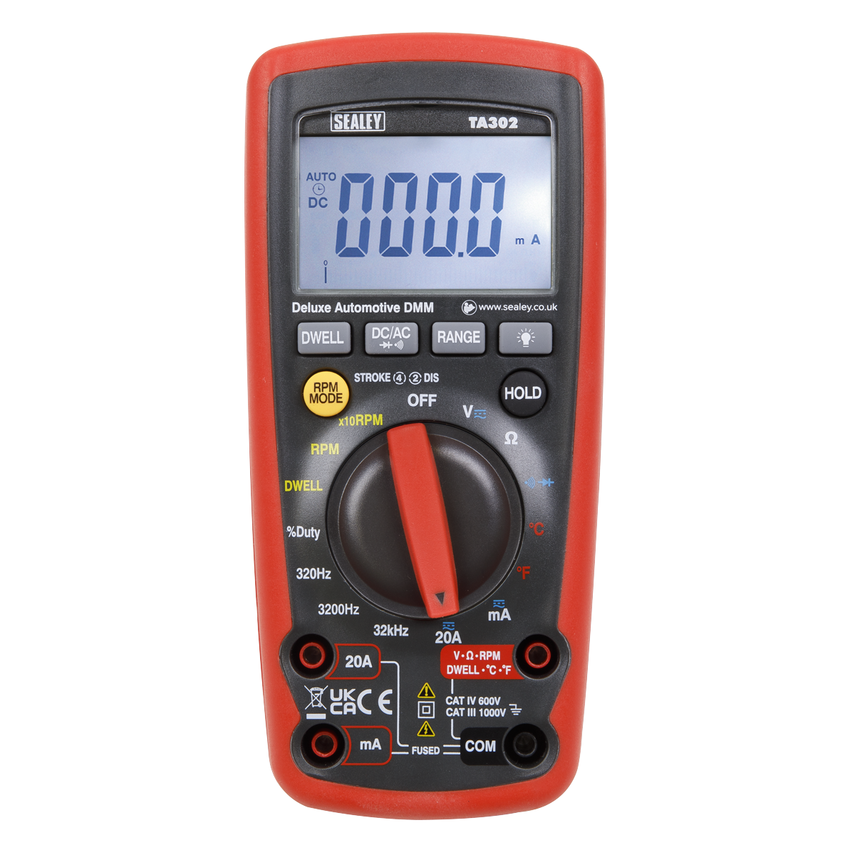 12-Function Digital Automotive Multimeter with Inductive Coupler