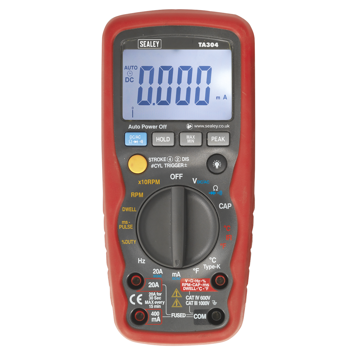 15-Function Digital Automotive Multimeter with Inductive Cou
