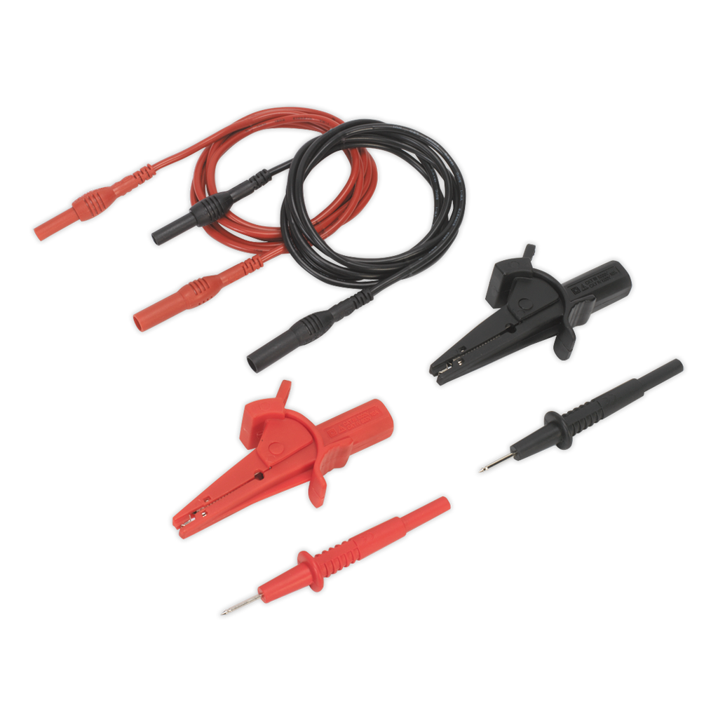 Automotive Test Lead & Crocodile Clip Set 6pc
