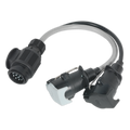 Conversion Lead 13-Pin Euro to 7-Pin N & S Type Plugs 12V