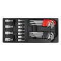 Premier Hex/Ball-End Hex Key & Socket Bit Set with Tool Tray