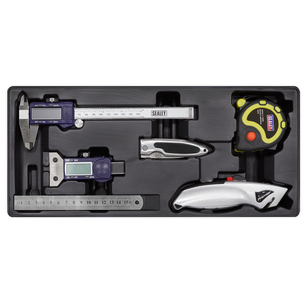 Premier Measuring & Cutting Set with Tool Tray 6pc