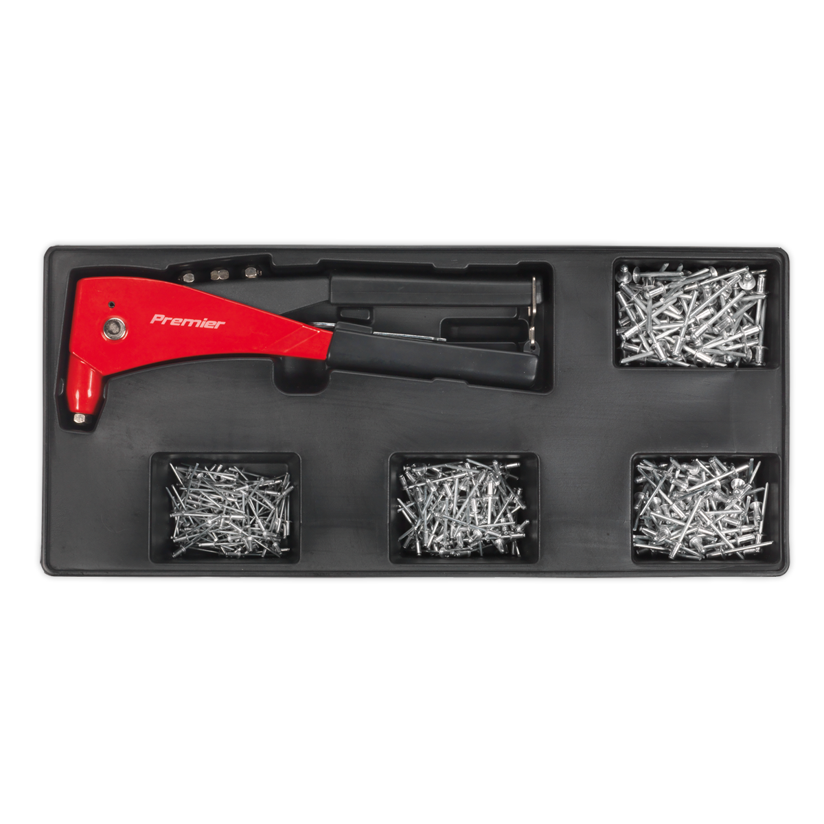 Premier Riveter & Assorted Rivet Set with Tool Tray 400pc