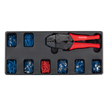 Premier Ratchet Crimper & Assorted Insulated Terminal Set wi