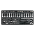 Premier Socket Set with Tool Tray 1/4"Sq Drive 43pc