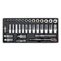 Premier Socket Set with Tool Tray 3/8"Sq Drive 35pc
