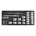 Premier Socket Set with Tool Tray 1/2"Sq Drive 26pc