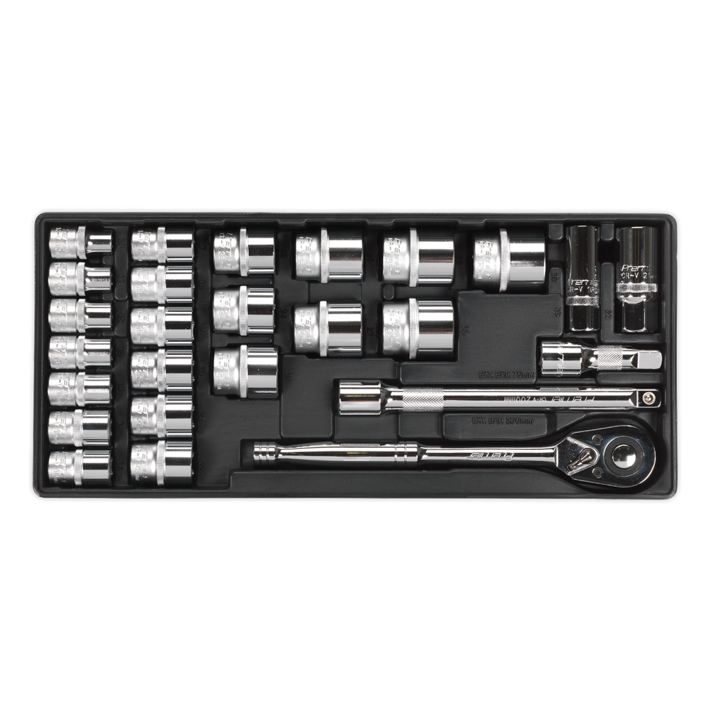 Premier Socket Set with Tool Tray 1/2"Sq Drive 26pc
