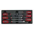 Premier Hammer-Thru Screwdriver Set with Tool Tray 6pc
