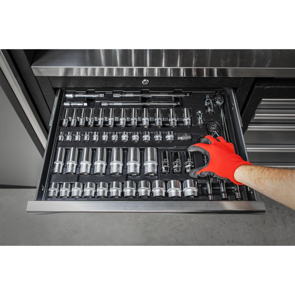 Premier Socket Set with Tool Tray 3/8" & 1/2"Sq Drive 55pc