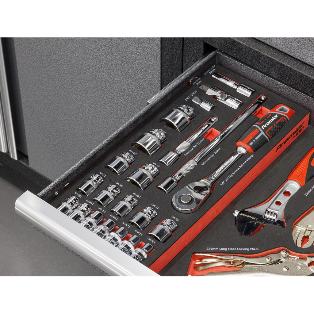 Premier Socket Set with Tool Tray 1/2"Sq Drive 22pc