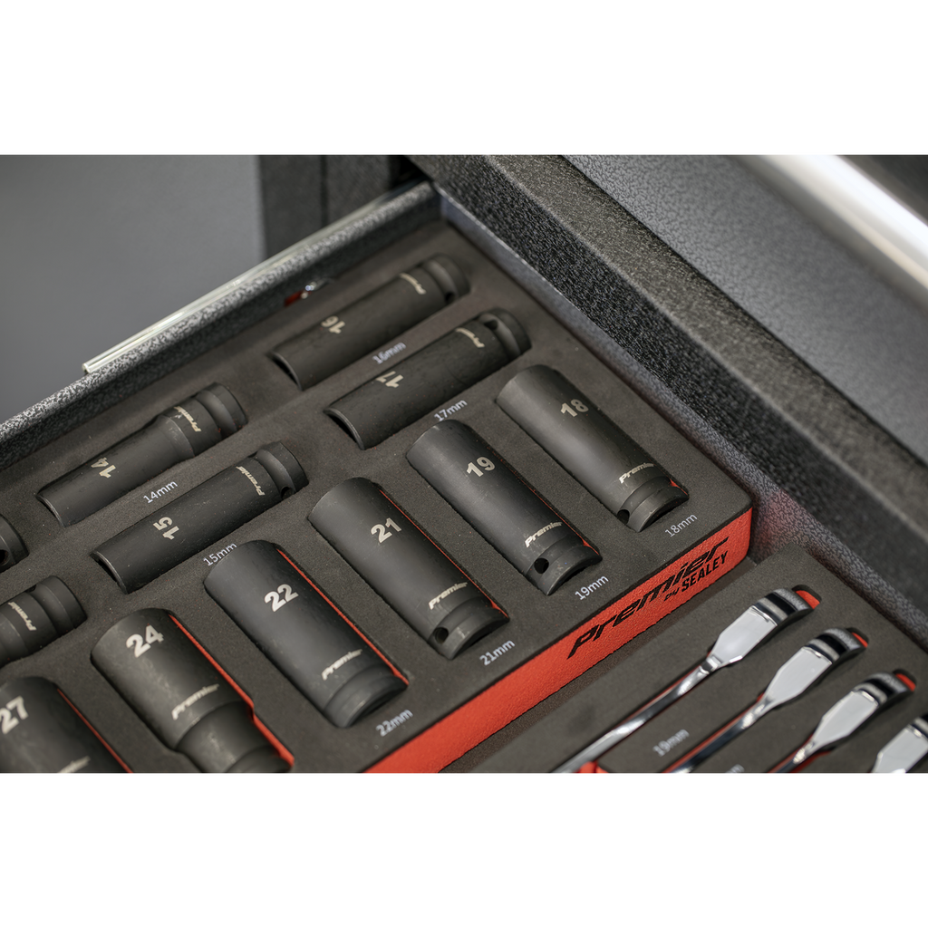 Premier Impact Socket Set with Tool Tray 1/2"Sq Drive 22pc
