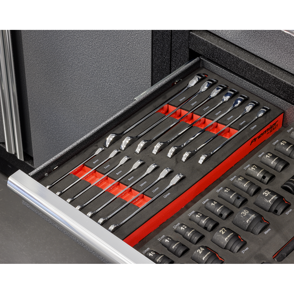 Premier Ratchet Spanner Set with Tool Tray 14pc