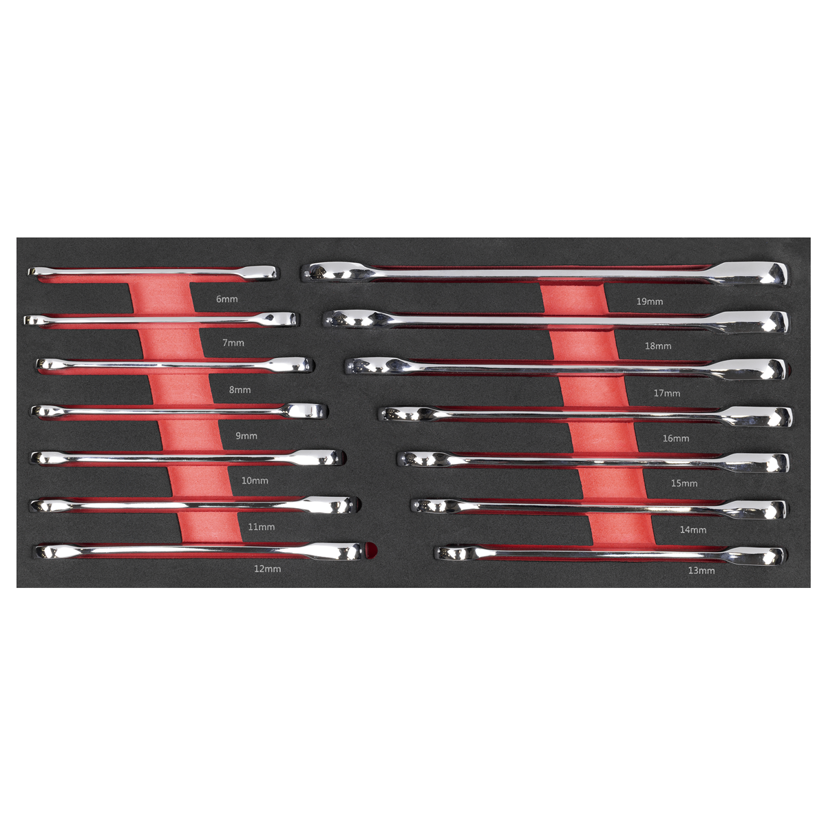 Premier Ratchet Spanner Set with Tool Tray 14pc