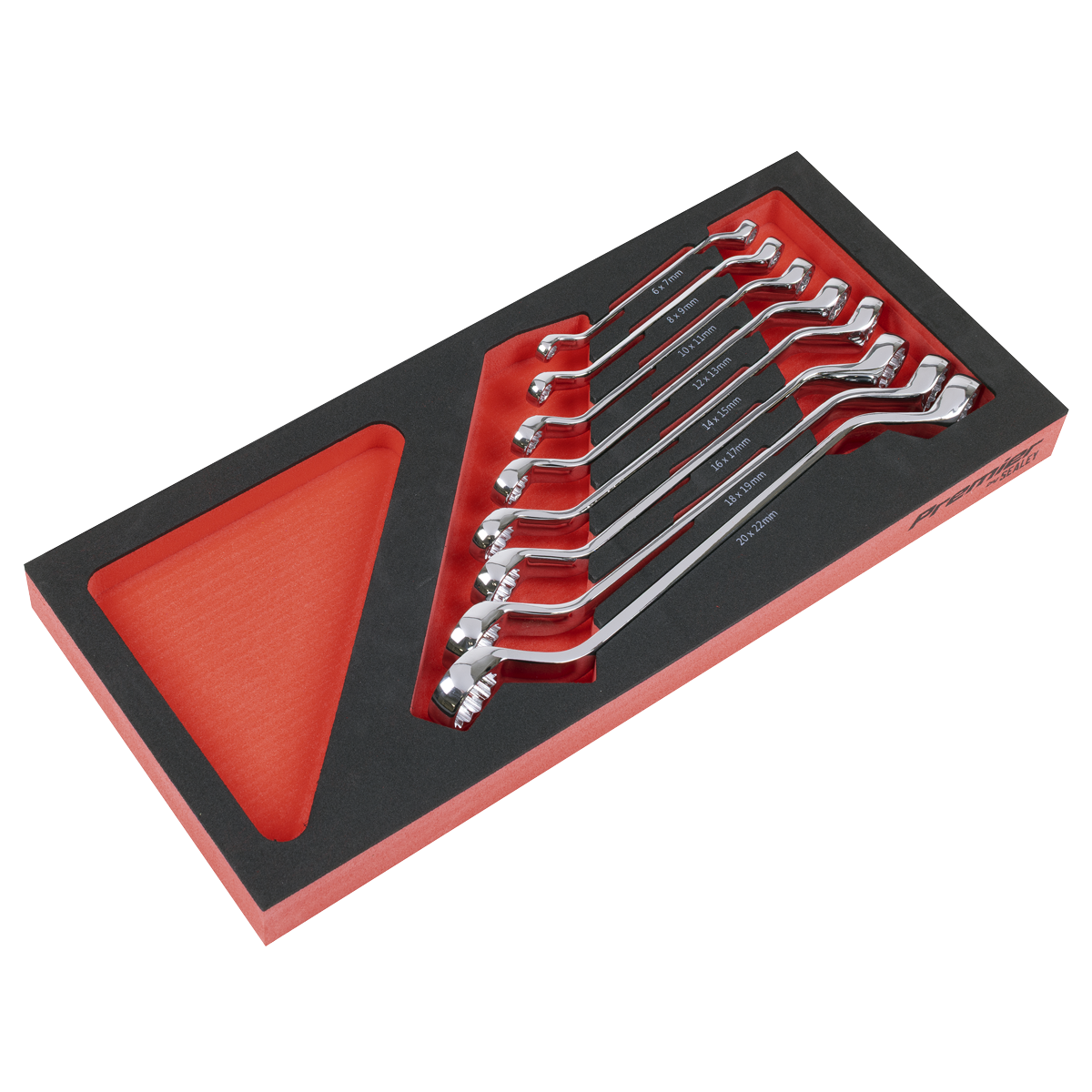 Deep Offset Spanner Set with Tool Tray 8pc