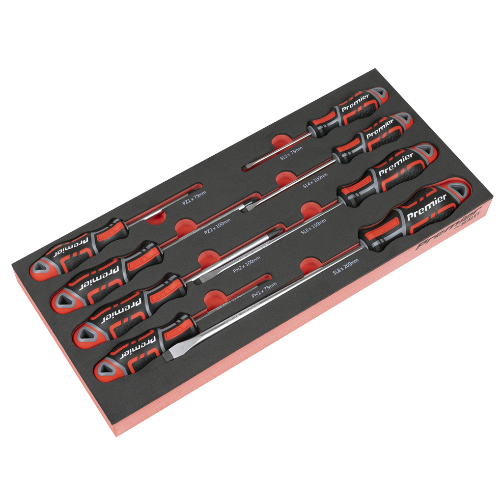 Premier Screwdriver Set with Tool Tray 8pc