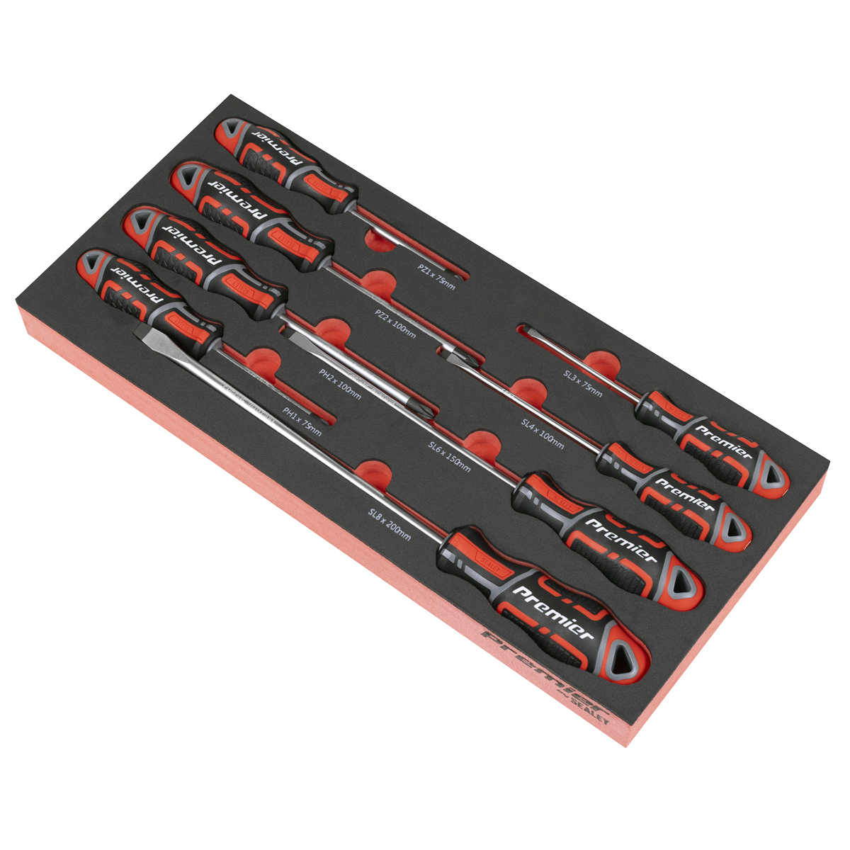 Screwdriver Set with Tool Tray 8pc