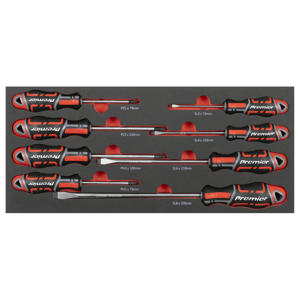 Premier Screwdriver Set with Tool Tray 8pc