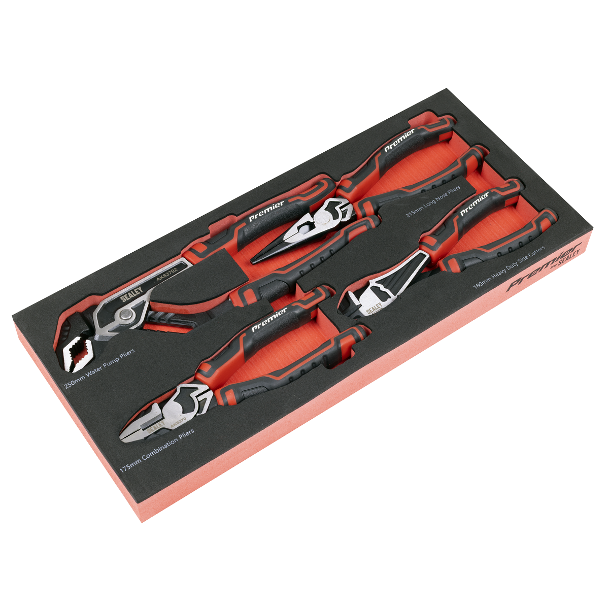 Pliers Set with Tool Tray 4pc