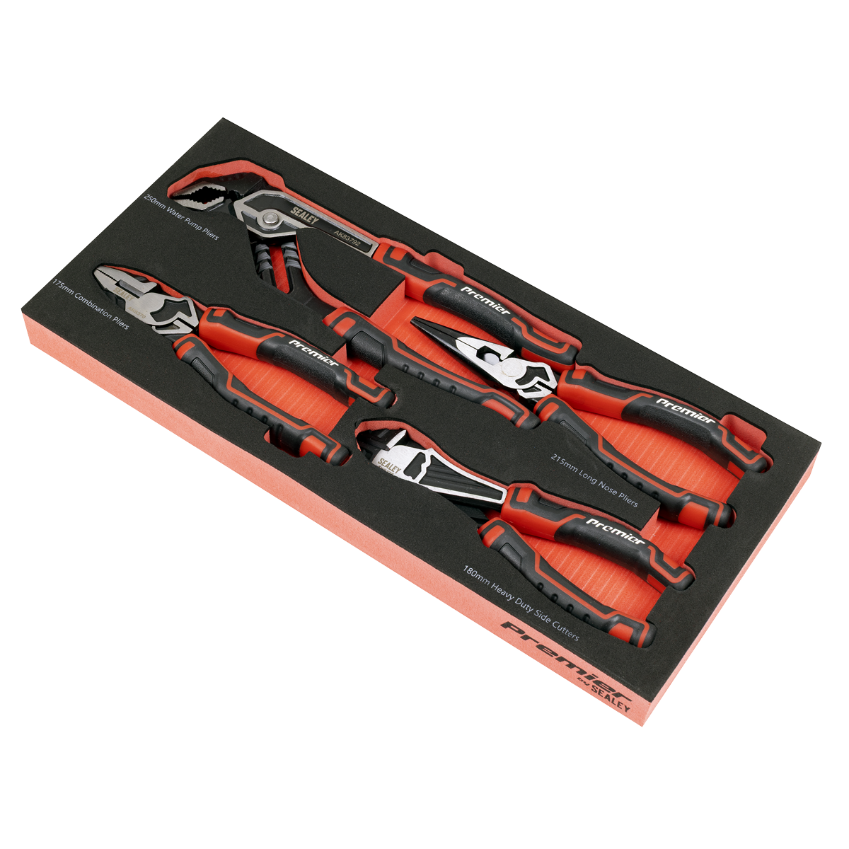Pliers Set with Tool Tray 4pc
