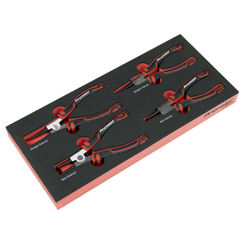 Premier Circlip Pliers Set with Tool Tray 4pc