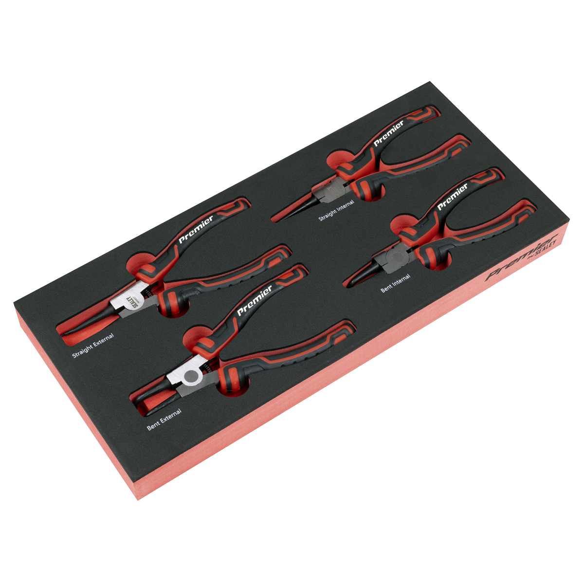 Premier Circlip Pliers Set with Tool Tray 4pc