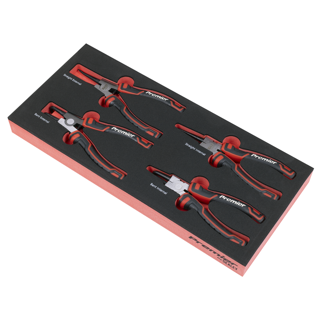 Premier Circlip Pliers Set with Tool Tray 4pc