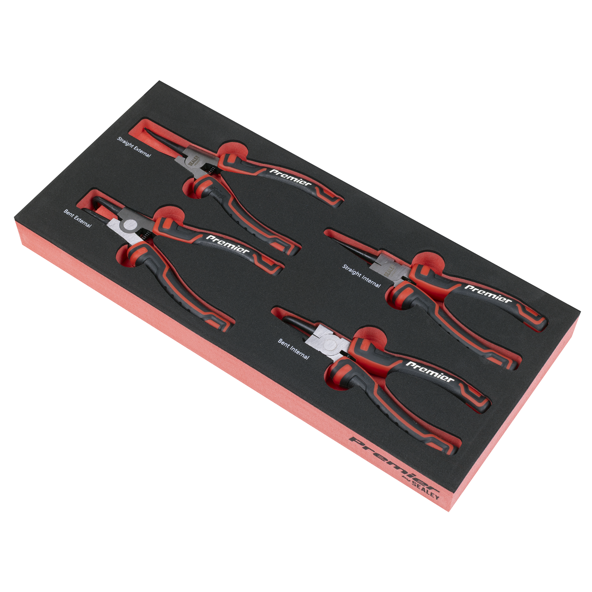 Premier Circlip Pliers Set with Tool Tray 4pc