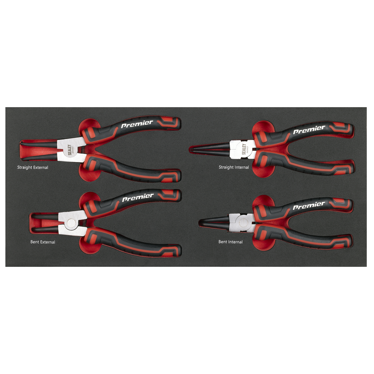 Premier Circlip Pliers Set with Tool Tray 4pc
