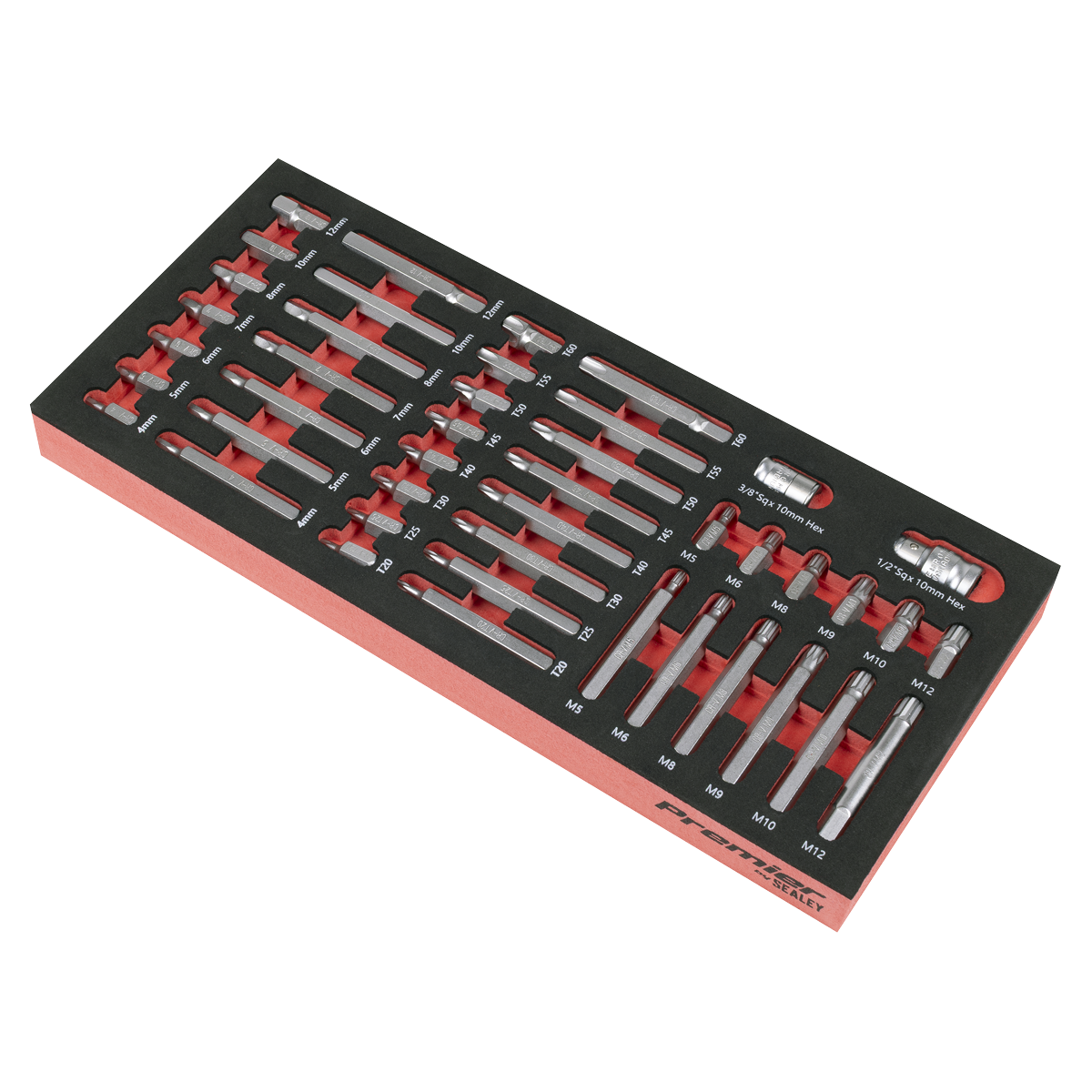 TRX-Star*, Hex & Spline Bit Set with Tool Tray 44pc