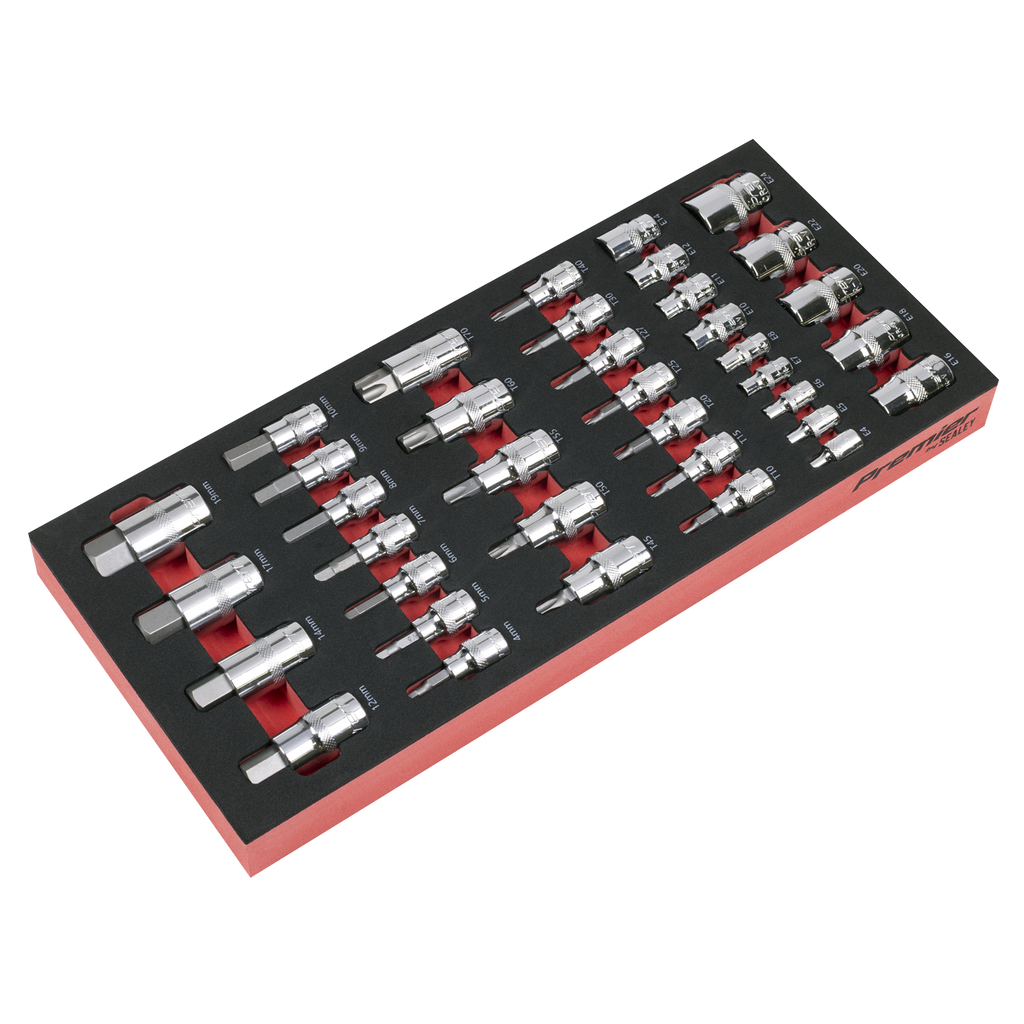 Premier Socket Bit Set with Tool Tray 37pc