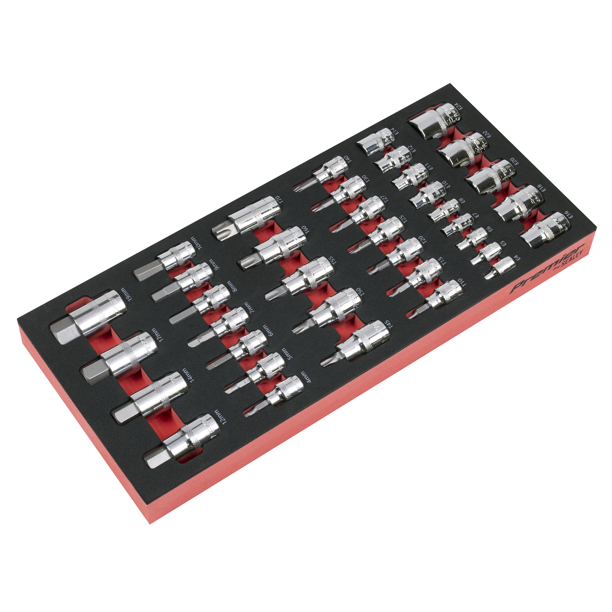 Socket Bit Set with Tool Tray 37pc