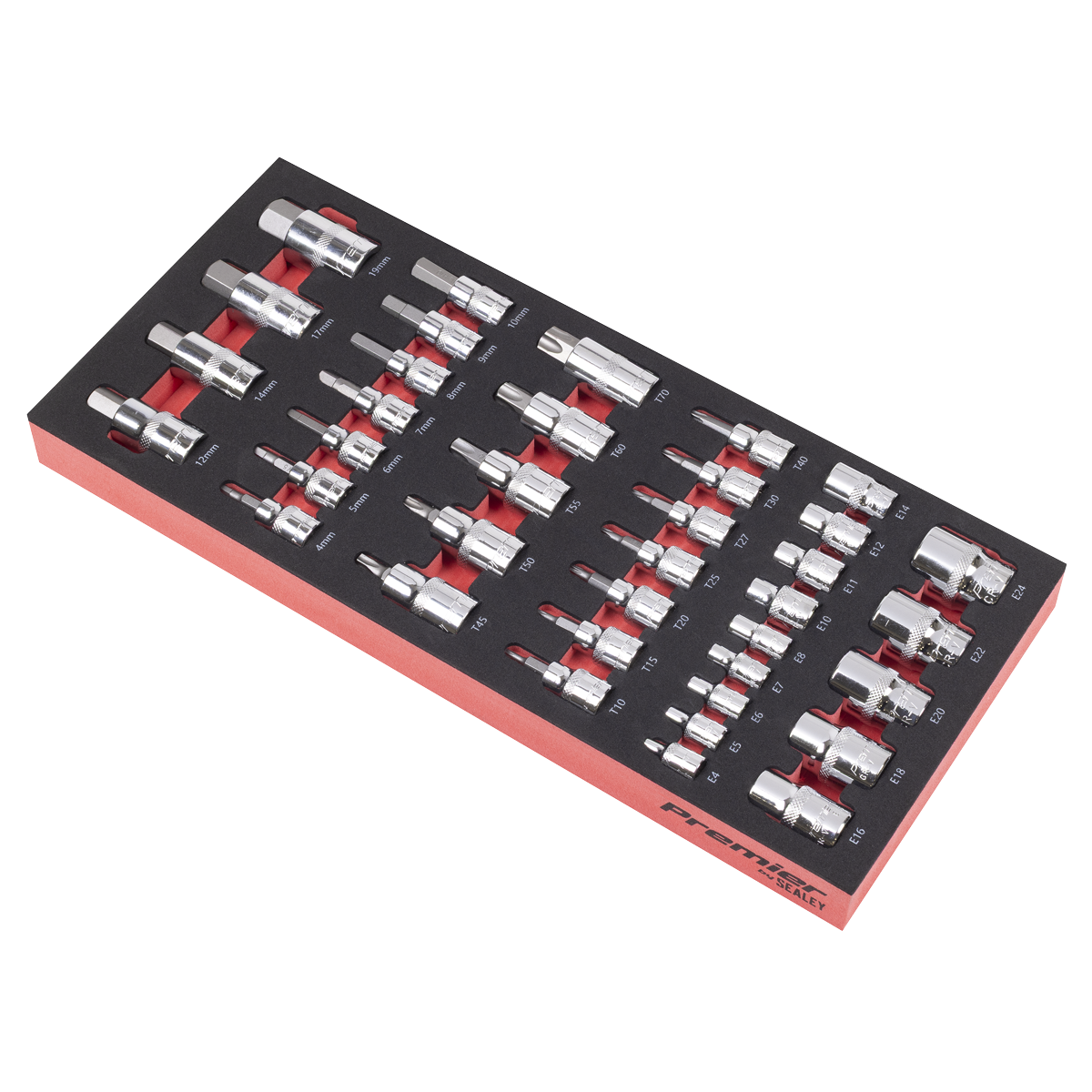 Socket Bit Set with Tool Tray 37pc