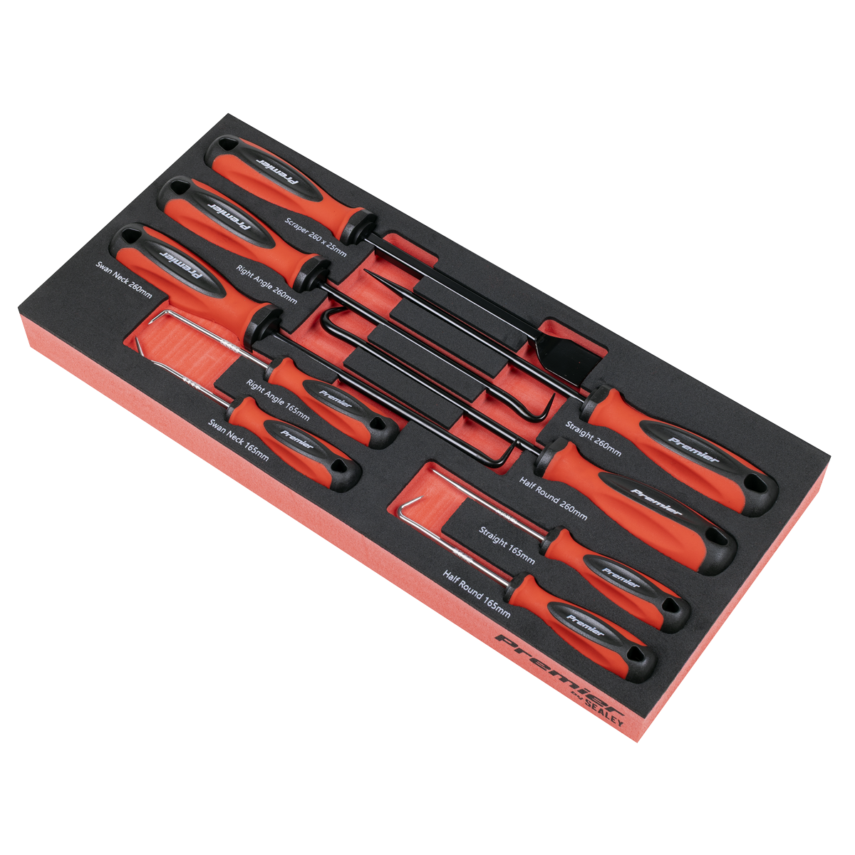 Premier Scraper & Hook Set with Tool Tray 9pc