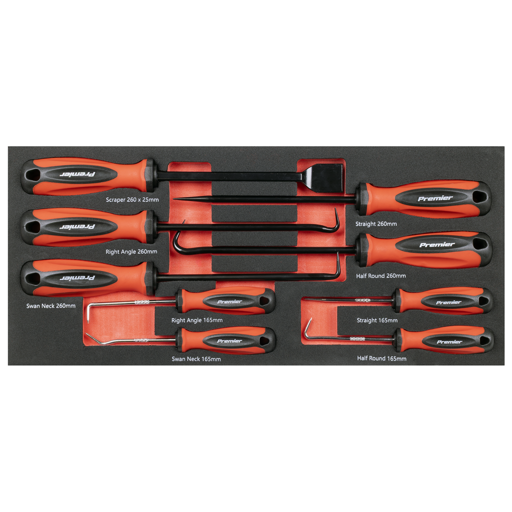 Premier Scraper & Hook Set with Tool Tray 9pc