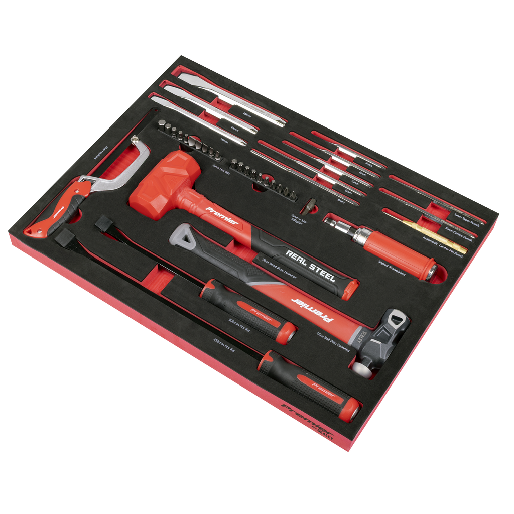Premier Striking, Pry Bar, Hacksaw & Impact Screwdriver Set
