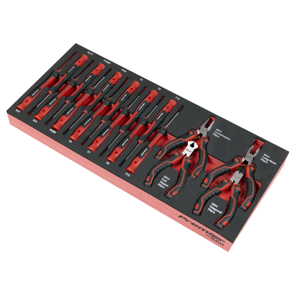 Premier Precision Screwdriver & Mini Pliers Set with Tool Tr