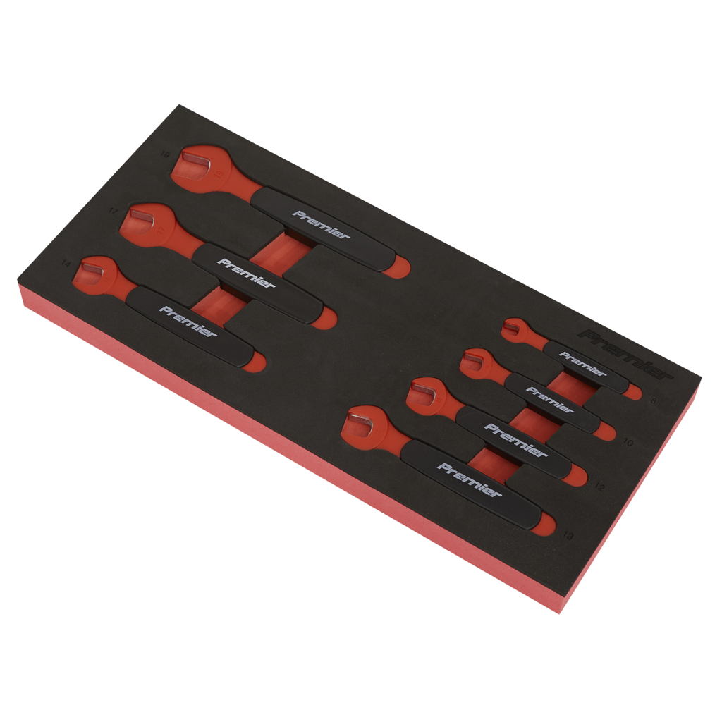 Premier Insulated Open-End Spanner Set with Tool Tray 7pc -