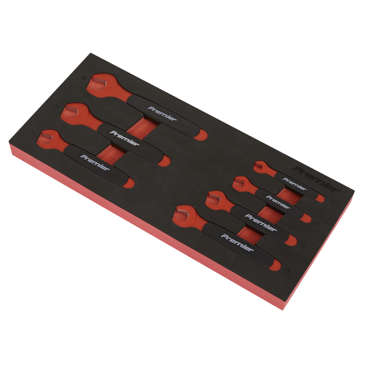 Premier Insulated Open-End Spanner Set with Tool Tray 7pc -