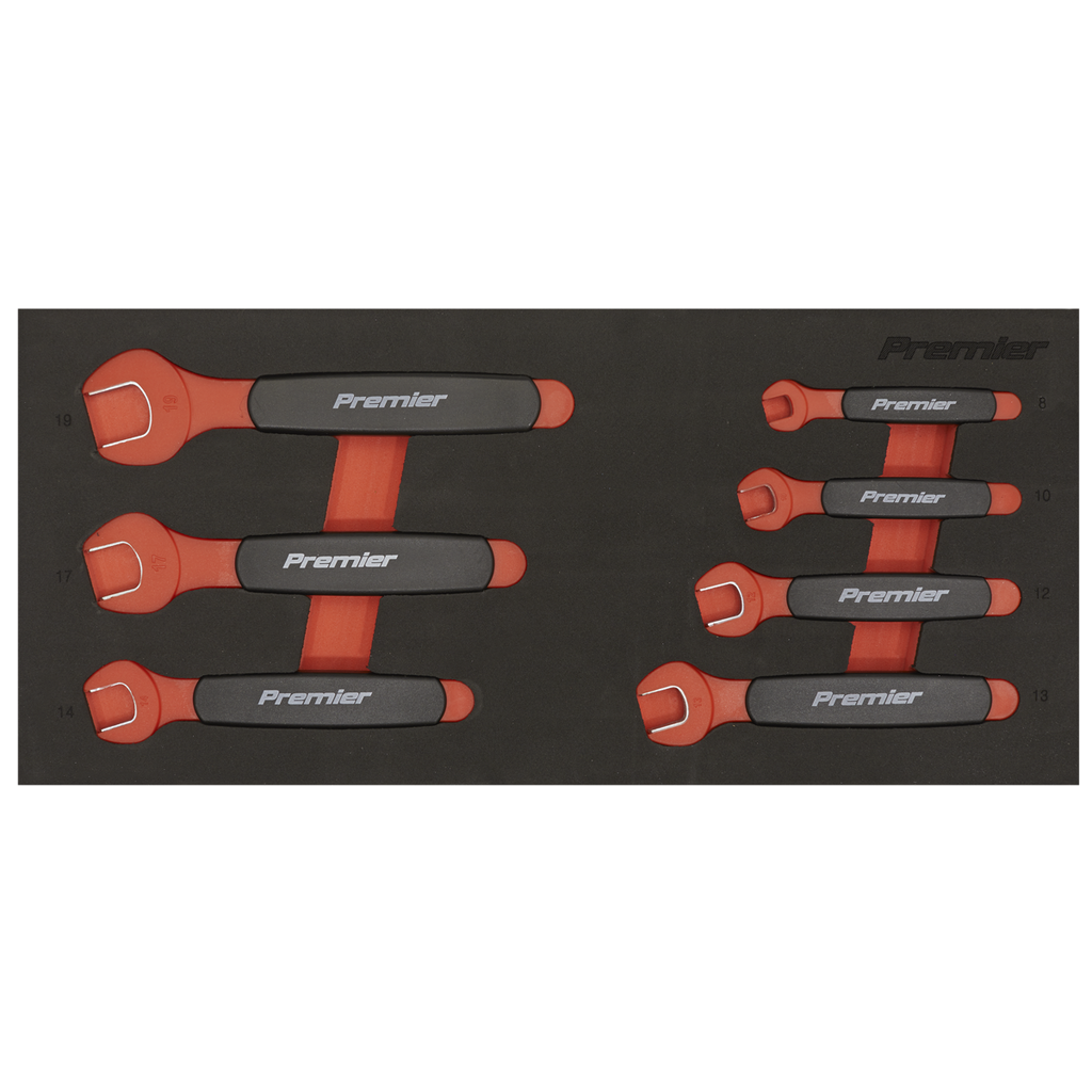 Premier Insulated Open-End Spanner Set with Tool Tray 7pc -